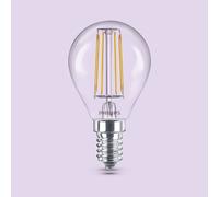 Philips LED bulb E14 P45 4.3W 470lm 2700K filament, pack of 6