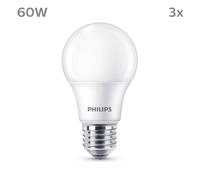 Philips LED bulb E27 8W 806lm 2700K matt x3