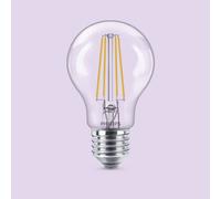 Philips Classic A60 LED Bulb, 60 W, Clear, E27 Socket, Warm White 2700 K, 6 Pack