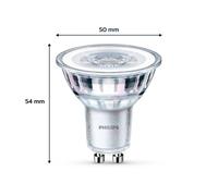 Philips LED bulbs, GU10, 4.6W, clear, 2,700 K, set of 6