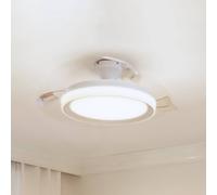 Philips LED ceiling fan Bliss, white/white, quiet, CCT