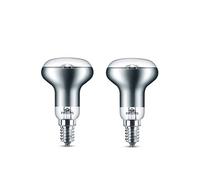 Philips LED Classic 40 W / E14 / R50 / Warm White (2700 Kelvin) / 210 Lumen/Reflector/Pack of 2 / Glass / 2.8 W/Clear