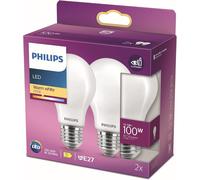 Philips LED Classic A60 Frosted Light Bulb 2 Pack [E27 Edison Screw] 10.5W -...