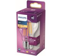 Philips LED Classic A60 Light Bulb [E27 Edison Screw] 10.5W - 100W Equivalent, Warm White (2700K), Non Dimmable
