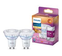 Philips LED Classic Dimmable Light Spot 2 Pack [GU10] 3.8W - 50W Equivalent, 220 - 240V, Warm Glow, 2200 - 2700K .