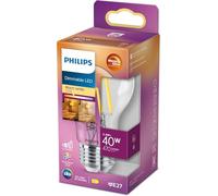 Philips LED Classic E27 WarmGlow 40W Warm White Dimmable Clear Teardrop Lamp