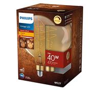 Philips LED Classic-Giant 7W (40W) G200 Bulb, E27 Edison Screw, Dimmable, 1800K Warm White Flame, Gold Globe