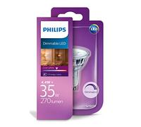 Philips LED Classic GU10 Dimmable Glass Spot Light, Halogen Replacement, 4.4 W (35 W) - Cool White