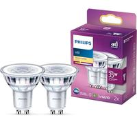 Philips LED Classic Light Bulb 2 Pack [GU10 Spot] 3.5W - 35W Equivalent, Warm White (2700K), Non Dimmable