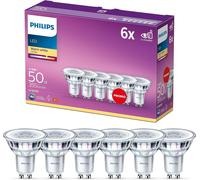 Philips LED Classic Light Bulb 6 Pack [GU10 Spot] 4.6 W - 50 W Equivalent, Warm