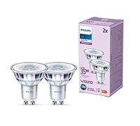PHILIPS LED Classic Spot Light Bulb 2 Pack [Cool White 4000K - GU10] 35W, Non Dimmable for Home Indoor Lighting, Value Cool White