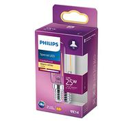 Philips LED Classic T25L Clear Candle Light Bulb [E14 Small Edison Screw] 2.1W - 25W Equivalent, Non-Dimmable.