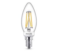 Philips LED Classic Warm Glow Dimmable Candle Light Bulb [E14 Small Edison Screw] 3.2W - 25W Equivalent, Warm White (2200K - 2700K)