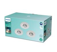 Philips Led Dive Recessed Spotlight 27K, 5.5W, Warm White Ip65, White, Dimmable For Bathrooms