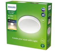 Philips LED Doris Outdoor Ceiling Light 6W [Warm White - White] Water Resistant IP54, for Garden, Patio and Terrace Lighting.