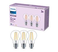 Philips LED bulb E27 7W 850lm 4,000K clear 3-pack