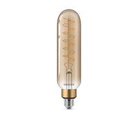 Philips LED Giant Gold Dimmable Tubular Light Bulb [E27 Edison Screw] 6.5W - 40W Equivalent, Flame 2000K.