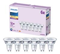 Philips LED GU10 Reflector Bulb 3.5W Warm White 6-Pack 9290012178