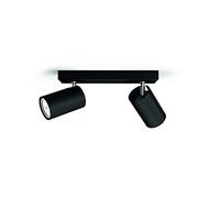 Philips LED Kosipo Ceiling Spotlight Bar [Black - 2 Spots] ClickFix Easy Install, Fixture for Home Indoor Lighting, Bedroom. Livingroom