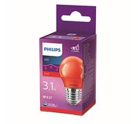 Philips LED Light Bulb, E27, Party Light, Ideal for Party Lights, Plastic, red, E27, 3.1 wattsW