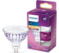 Philips LED Light Spot [GU5.3 MR16] 7W - 50W, Warm White 2700K, 36D, Non Dimmable, Silver a, (8LDIC50P)