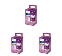 Philips LED Light Spot [GU5.3 MR16] 7W - 50W, Warm White 2700K, 36D, Non Dimmable, Silver a, (8LDIC50P) (Pack of 3)