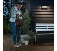 Philips LED outdoor wall light Bustan 2-pack Sensor 2,700K