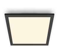 Philips LED Panel Square Ceiling Light SceneSwitch Dimmable 2700K 12W [Warm White - Black]. for Indoor Lighting, Livingroom and Bedroom