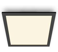 Philips LED Panel Square Ceiling Light SceneSwitch Dimmable 2700K 12W [Warm White - Black]. for Indoor Lighting, Livingroom and Bedroom.