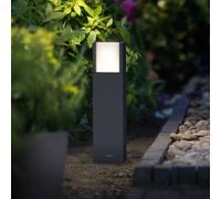 Philips LED Arbour Ultra Efficient Outdoor Pedestal Light [Anthracite - 1x3.8W] 3000K White. for Home, Garden, Patio Lighting for Energy Saving.