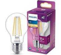 Philips LED Premium Classic A60 Light Bulb [E27 Edison Screw] 8.5W - 75W Equivalent, Warm White (2700K), Non Dimmable