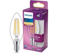 Philips Classic LED bulb E14 B35 6.5W 2,700K clear