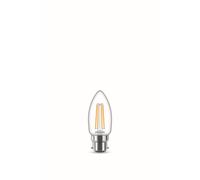 Philips LED Premium Classic Clear Glass Candle Filament Light Bulb [B22 Bayonet Cap] Warm White 2700K, 4W Indoor Home Lighting(pack of 6)