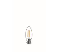 Philips LED Premium Classic Clear Glass Candle Filament Light Bulb [B22 Bayonet Cap] Warm White 2700K, 4W Indoor Home Lighting, Pack of 6