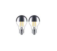 PHILIPS LED Premium Classic Dimmable A60 Crown Mirror Light Bulb [E27 Edison Screw] 7.2W - 50W Equivalent, Warm White (2700K) (Pack of 2)