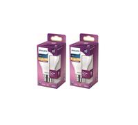 PHILIPS LED Premium Classic Frosted A-Shape A60 Light Bulb [B22 Bayonet Cap] 7W - 60W Equivalent, Warm White (2700K) (Pack of 2)