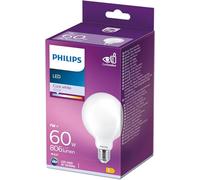 Philips LED Premium Classic G93 Frosted Globe Light Bulb [E27 Edison Screw] 60W, Cool White (4000K), Non-Dimmable.