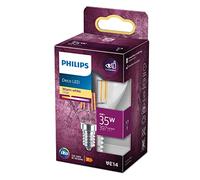 Philips LED Premium Classic Mirror Crown Light Bulb [E14 Small Edison Screw] 4W - 35W Equivalent, Warm White (2700K), Non-Dimmable