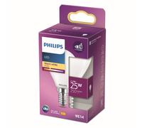 Philips LED Premium Classic P45 Lustre Light Bulb [E14 Small Edison Screw] 2.2W - 25W Equivalent, Warm White (2700K), Non Dimmable