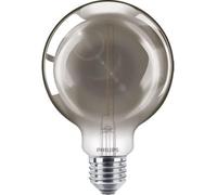 Philips LED Premium Smoky Glass Globe G93 Light Bulb [E27 Edison Screw] 2W - 11W Equivalent, Flame (1800K), White
