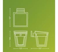 PHILIPS Nissa UltraEfficient Outdoor Solar Wall Light with Sensor, 3000K, 250/25lm, Black