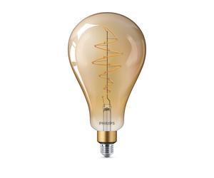 Philips LED Spiral Filament BigDrop A160 6.5W E27 Gold Warm White 2000K Dimmable