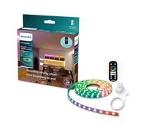 Philips LED Strip Light, 5M, 23.5w, Multi Colour RGBIC and Tunable White, Lighting Scene Effects, Includes Remote Control, Type G Plug