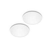 Philips LED SuperSlim 2-pack white IP44 Ø 25cm 2,700K