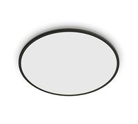 Philips LED SuperSlim Outdoor Ceiling Light 15W [Cool White - Black] Water Resistant IP54, For Garden, Patio and Terrace Lighting.