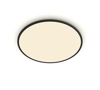 Philips LED SuperSlim Outdoor Ceiling Light 15W [Warm White - Black] Water Resistant IP54, For Garden, Patio and Terrace Lighting.