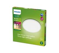 Philips LED Superslim Outdoor Ceiling Light 15W [Warm White - White] Water Resistant IP54, for Garden, Patio and Terrace Lighting.
