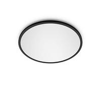 Philips LED Superslim SceneSwitch Dimmable Ceiling Light 2700K 15W [Warm White - Black] for Indoor Home Lighting in Livingroom and Bedroom.