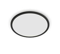 Philips LED Superslim SceneSwitch Dimmable Ceiling Light 2700K 18W IP44 [Warm White - Black] for Indoor Home Lighting in Livingroom, Bedroom, Bathroom and Kitchen, 18 Watt