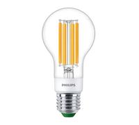 Philips LED Ultra Efficient GLS 4W (60W eqv.) A60 E27 3000K Clear Dimmable